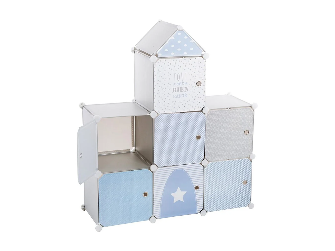 Casier de Rangement "Château" 111cm Gris