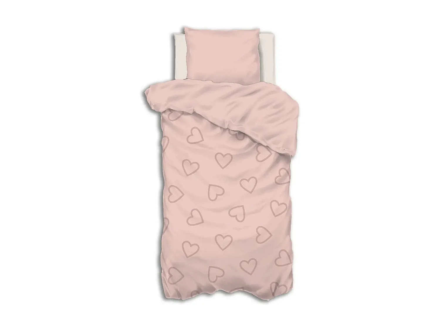 Funda nórdica algodón rosa 90x190cm