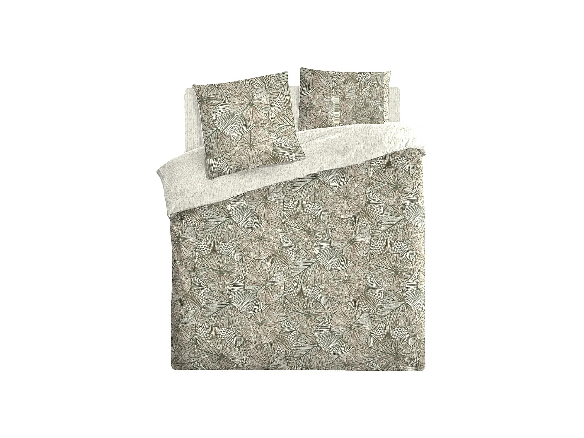 Parure de lit 2 Personnes 240 x 220 cm Housse de couette avec 2 taies Imprimé Uleana