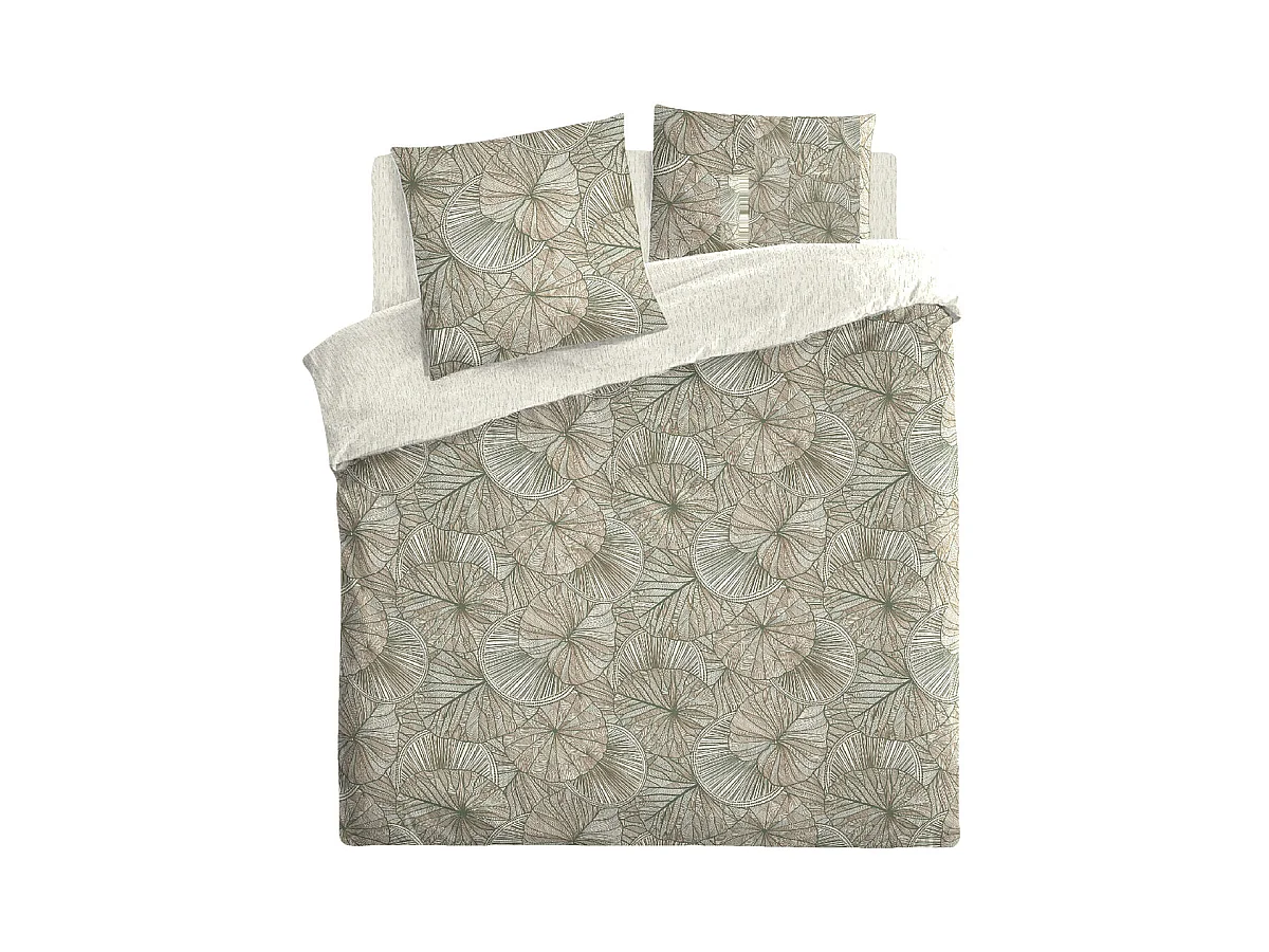 Parure de lit 2 Personnes 240 x 220 cm Housse de couette avec 2 taies Imprimé Uleana