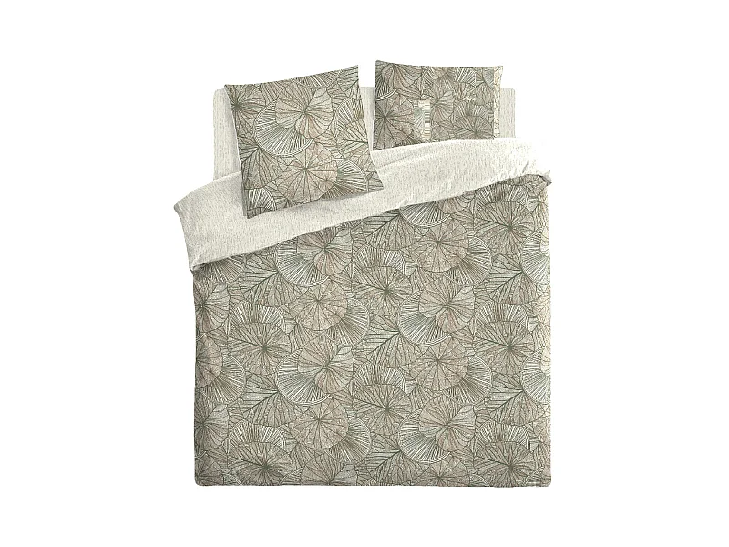 Parure de lit 2 Personnes 240 x 220 cm Housse de couette avec 2 taies Imprimé Uleana