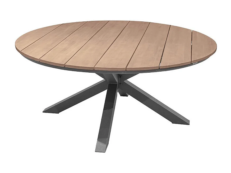 Table extérieure ronde 8 personnes graphite Oriengo Hespéride