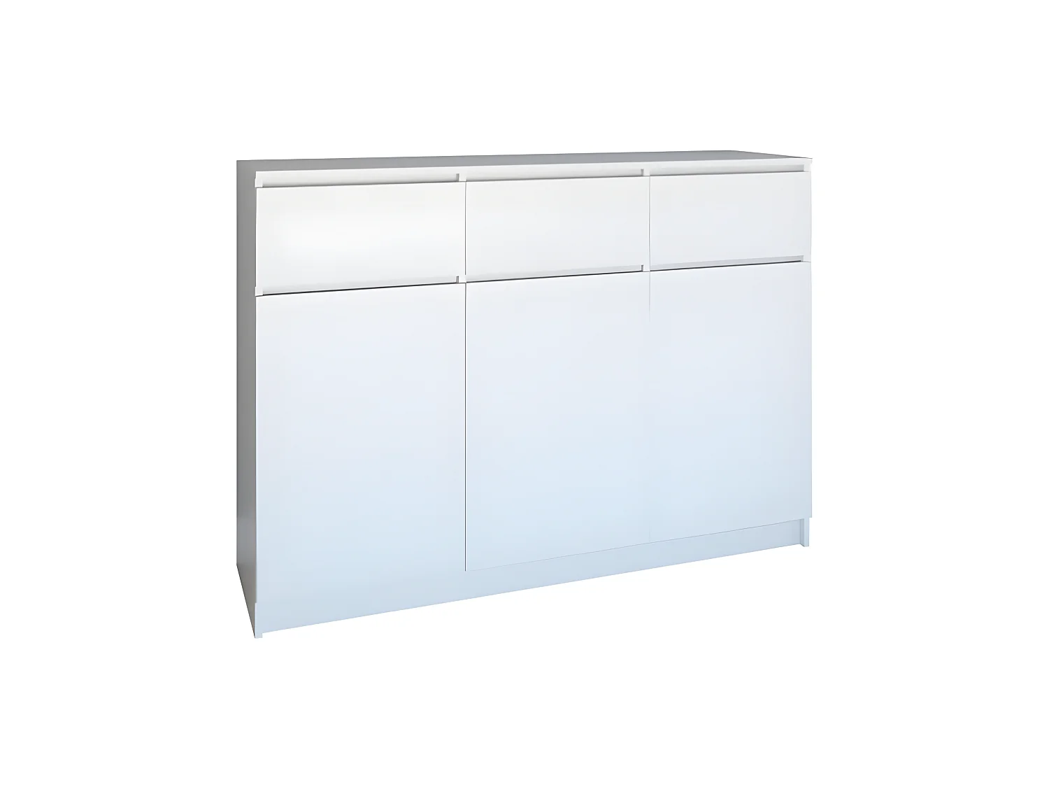 PARME | Cómoda contemporánea 3 puertas y 3 cajones dormitorio/sala de estar/oficina | aparador escandinavo | Gabinete de almacenamiento de melamina