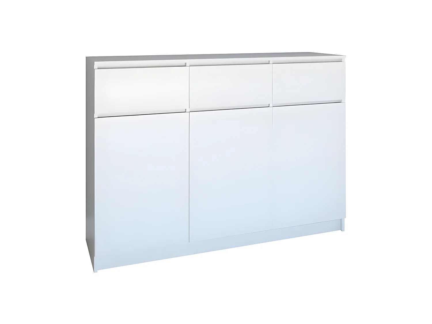 PARME | Cassettiera moderna 3 ante e 3 cassetti camera da letto/soggiorno/ufficio | Credenza scandinava | Mobile contenitore in melamina