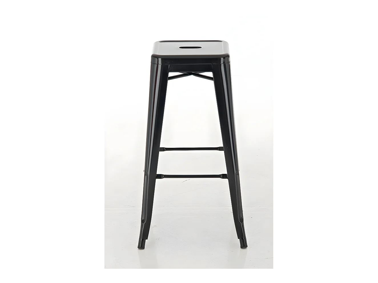 Lot de 2 tabourets métal argentée 43 x 43 x 77 cm TDB10119