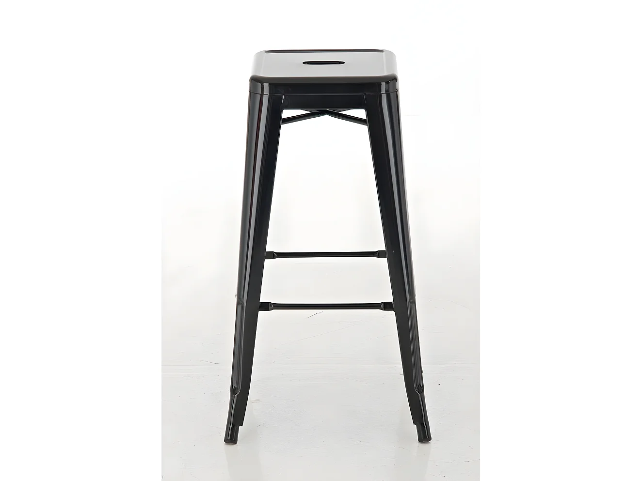 Lot de 2 tabourets métal argentée 43 x 43 x 77 cm TDB10119