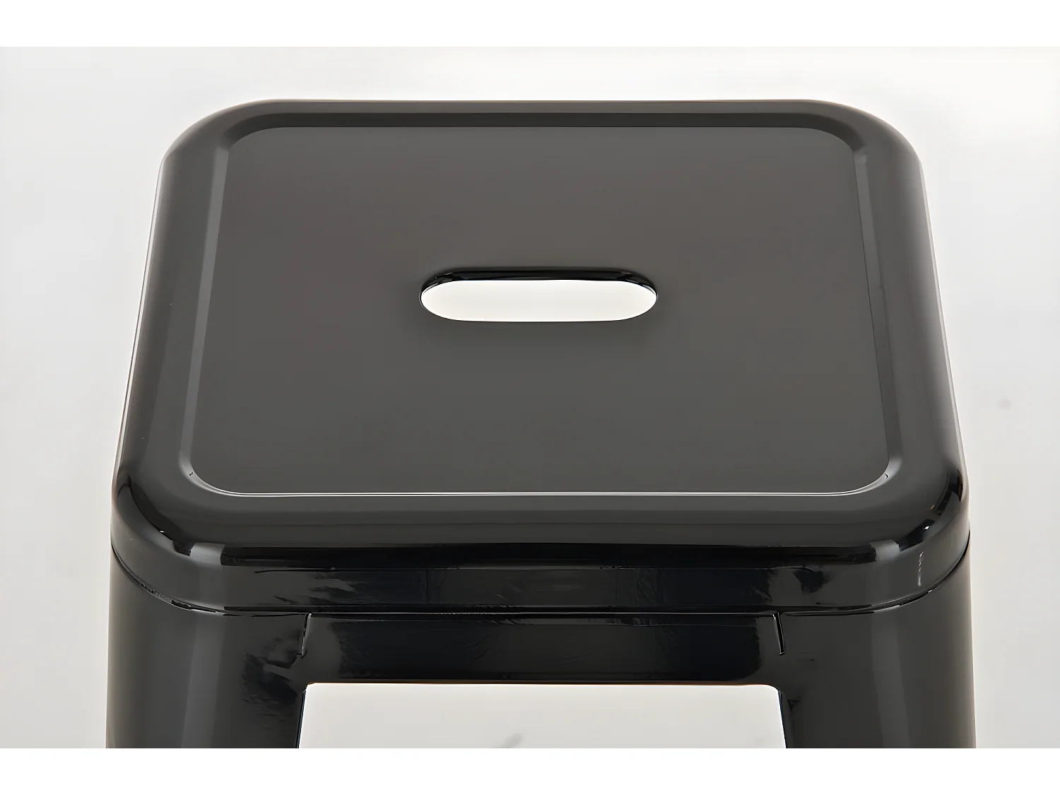 Lot de 2 tabourets métal argentée 43 x 43 x 77 cm TDB10119