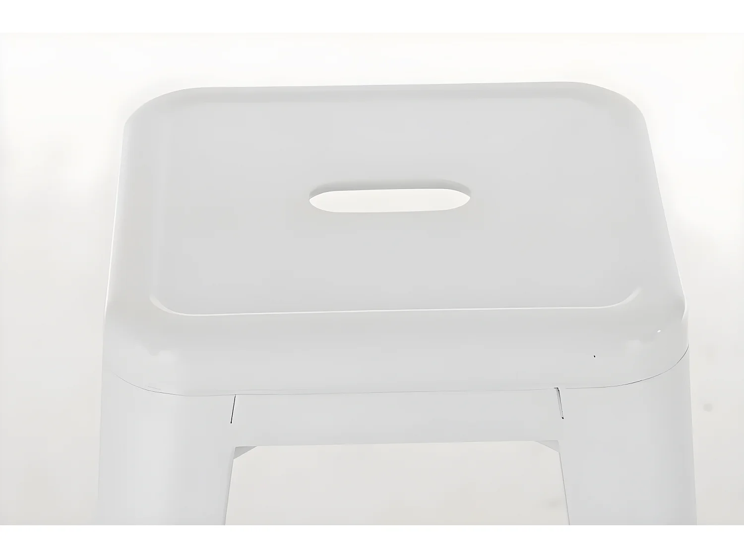 Lot de 2 tabourets métal blanche 43 x 43 x 77 cm TDB10121