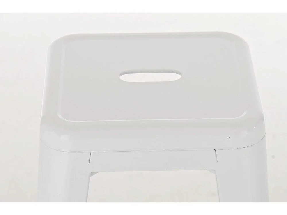 Lot de 2 tabourets métal blanche 43 x 43 x 77 cm TDB10121