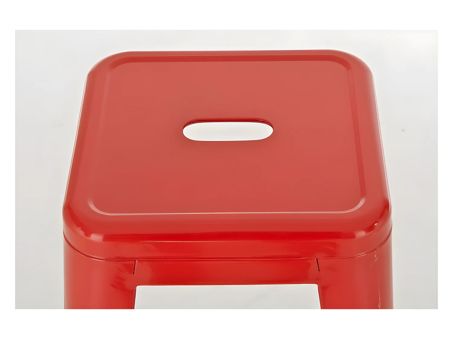 Lot de 2 tabourets métal argentée 43 x 43 x 77 cm TDB10117