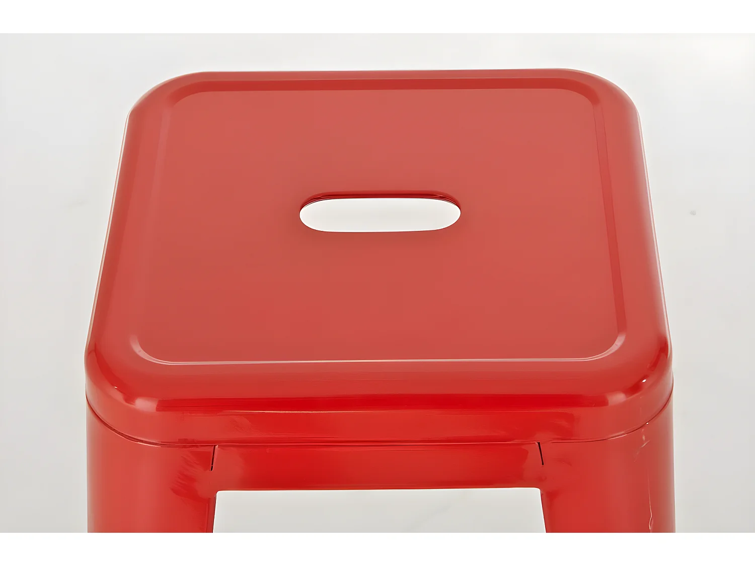 Lot de 2 tabourets métal argentée 43 x 43 x 77 cm TDB10117