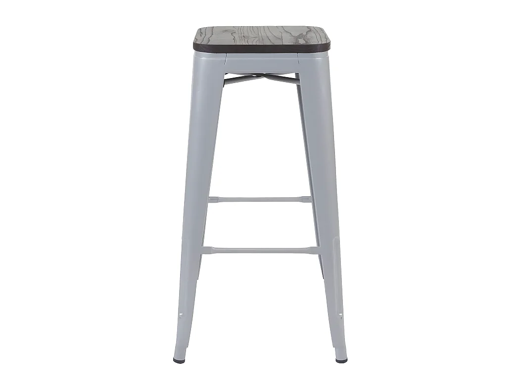 Lot de 2 tabourets métal marron 42 x 42 x 76 cm TDB04045