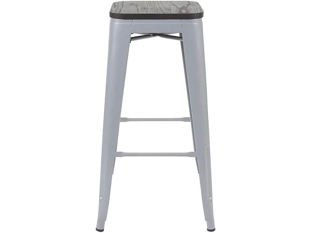 Lot de 2 tabourets métal marron 42 x 42 x 76 cm TDB04045