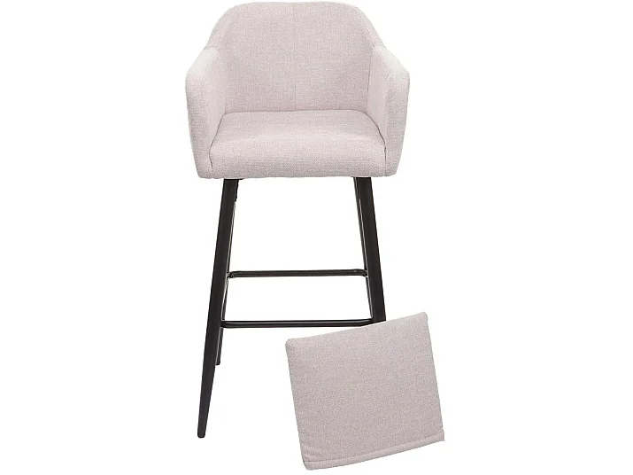 Lot de 2 tabourets métal crème 54 x 53 x 101 cm TDB04063