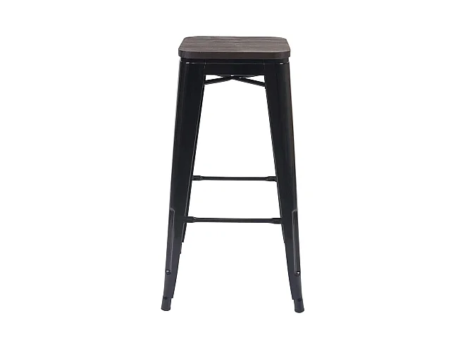 Lot de 2 tabourets métal marron 42 x 42 x 76 cm TDB04046