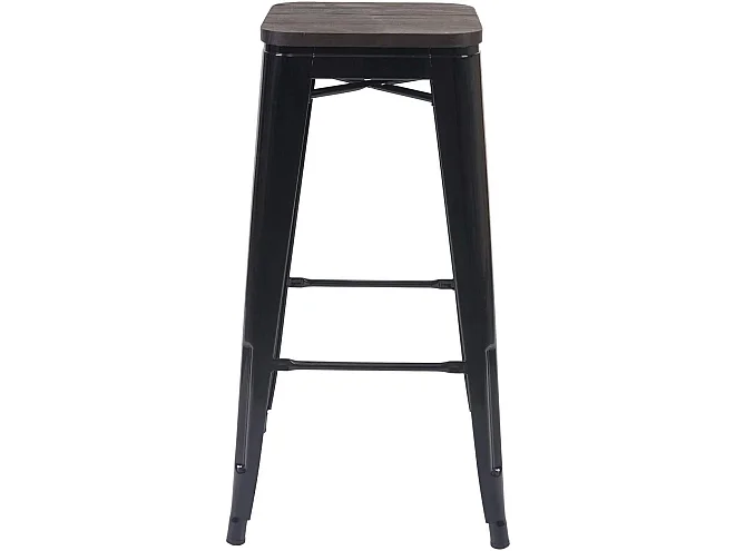 Lot de 2 tabourets métal marron 42 x 42 x 76 cm TDB04046