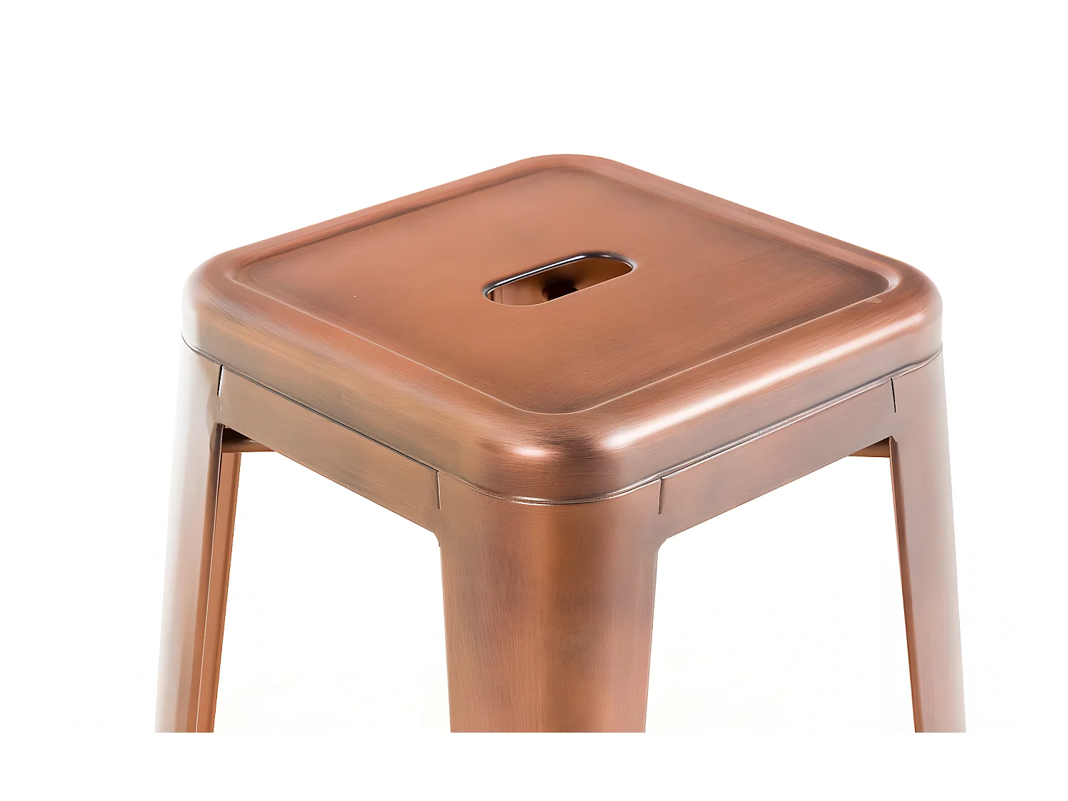 Lot de 2 tabourets métal cuivre 43 x 43 x 77 cm TDB10114