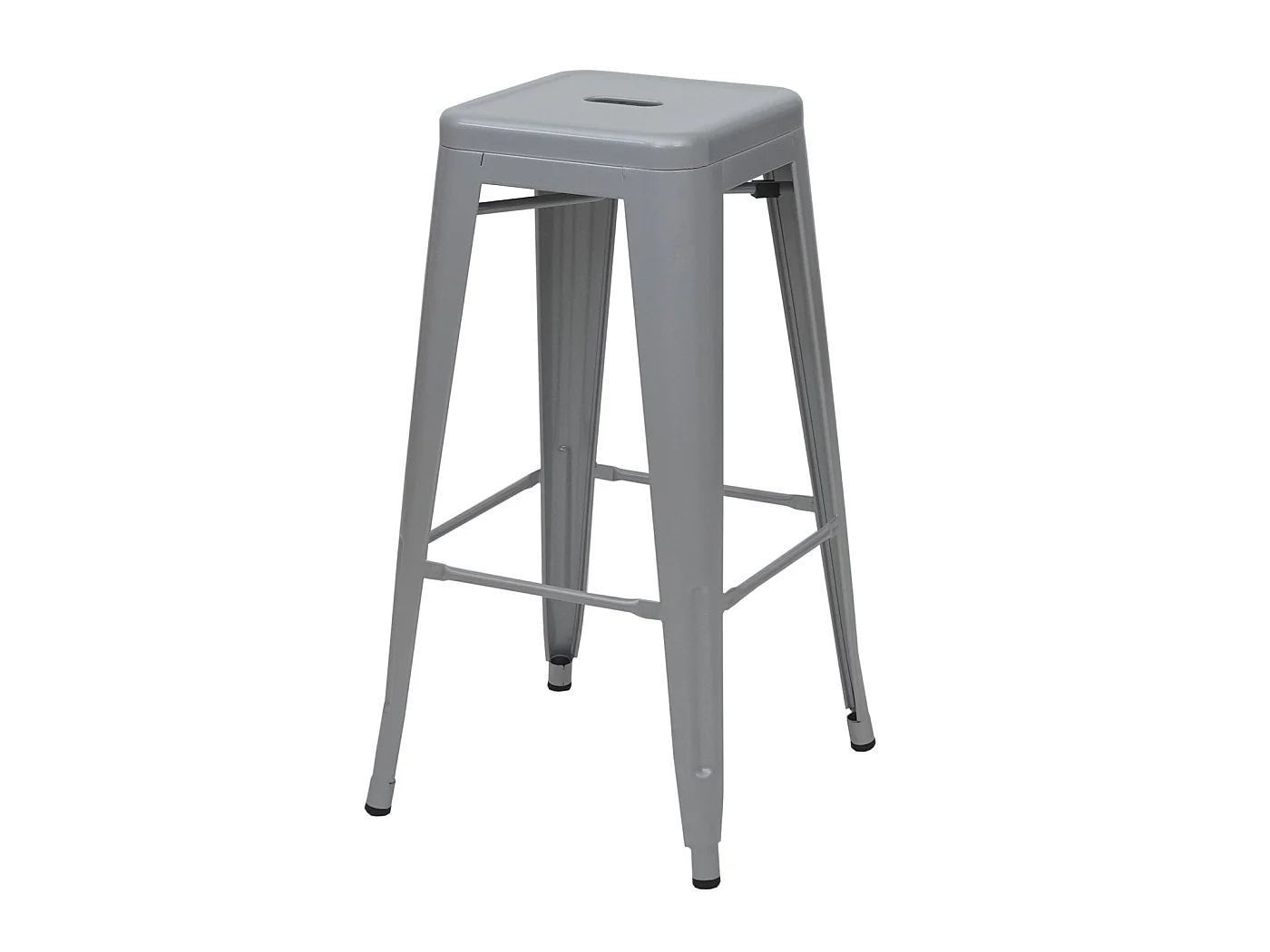 Lot de 2 tabourets métal grise 43 x 43 x 77 cm 04_0000108