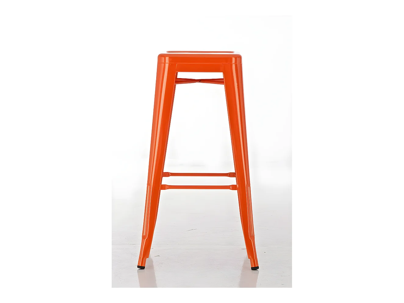 Lot de 2 tabourets métal argentée 43 x 43 x 77 cm TDB10120