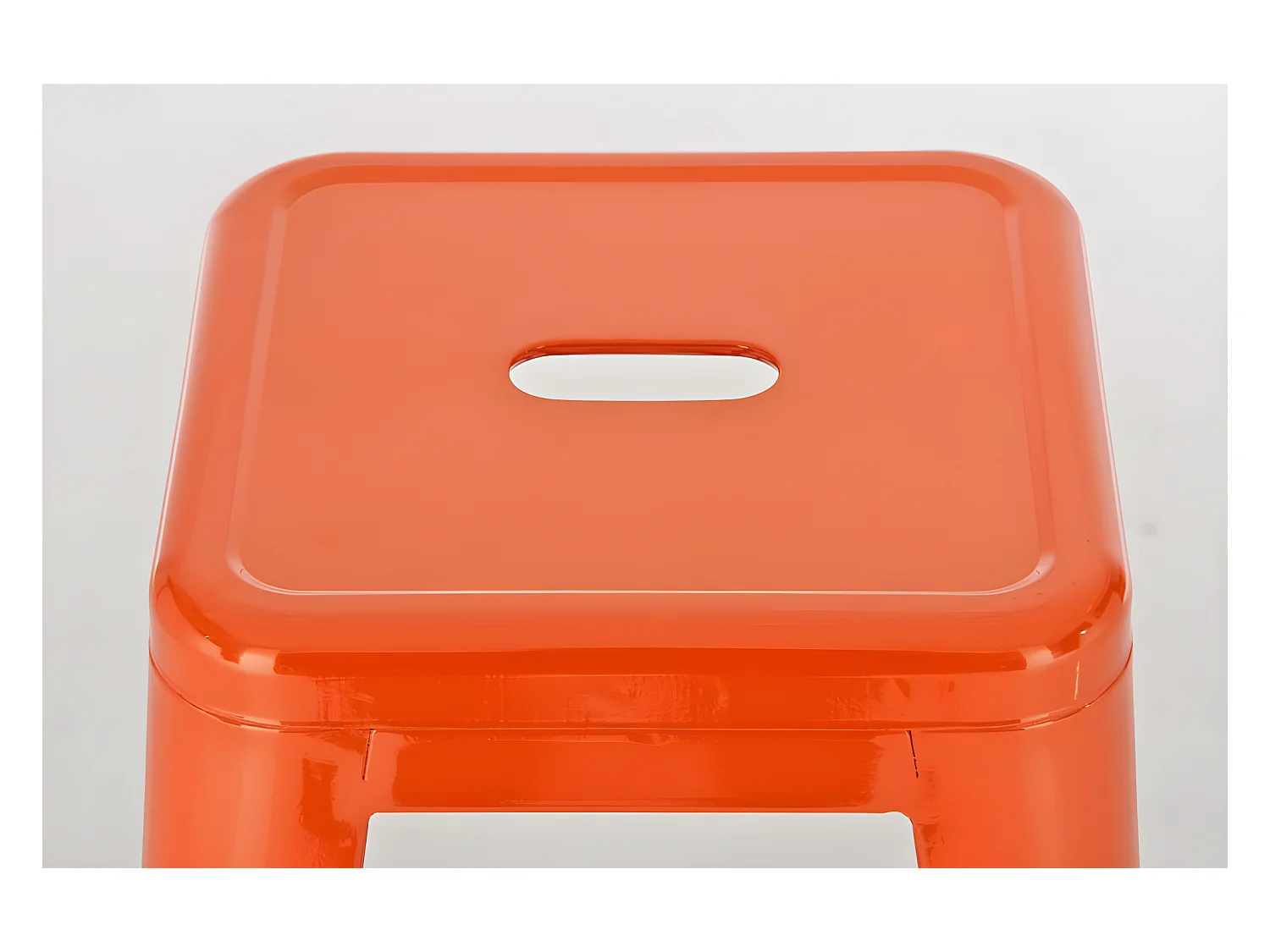 Lot de 2 tabourets métal argentée 43 x 43 x 77 cm TDB10120