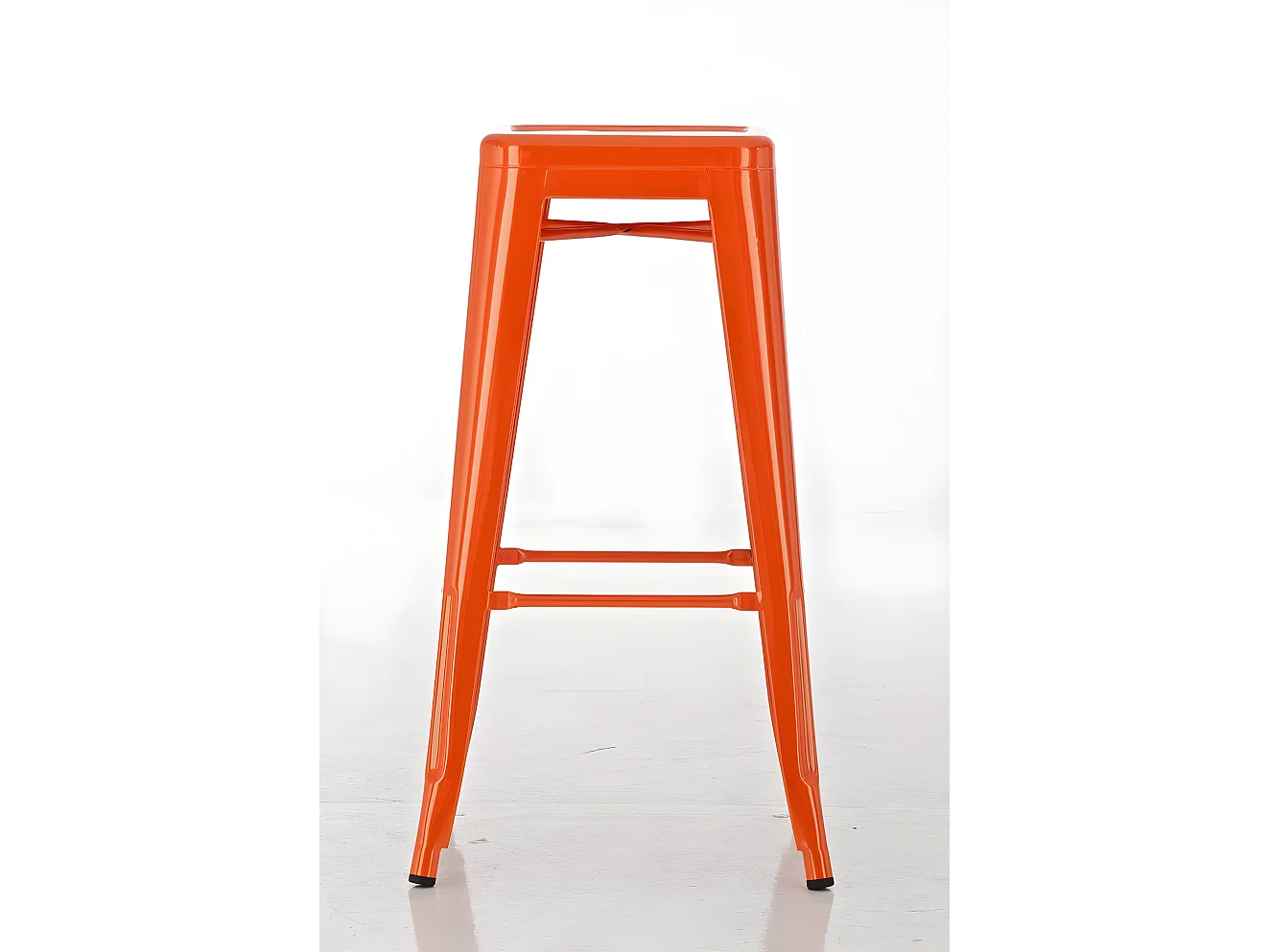 Lot de 2 tabourets métal argentée 43 x 43 x 77 cm TDB10120