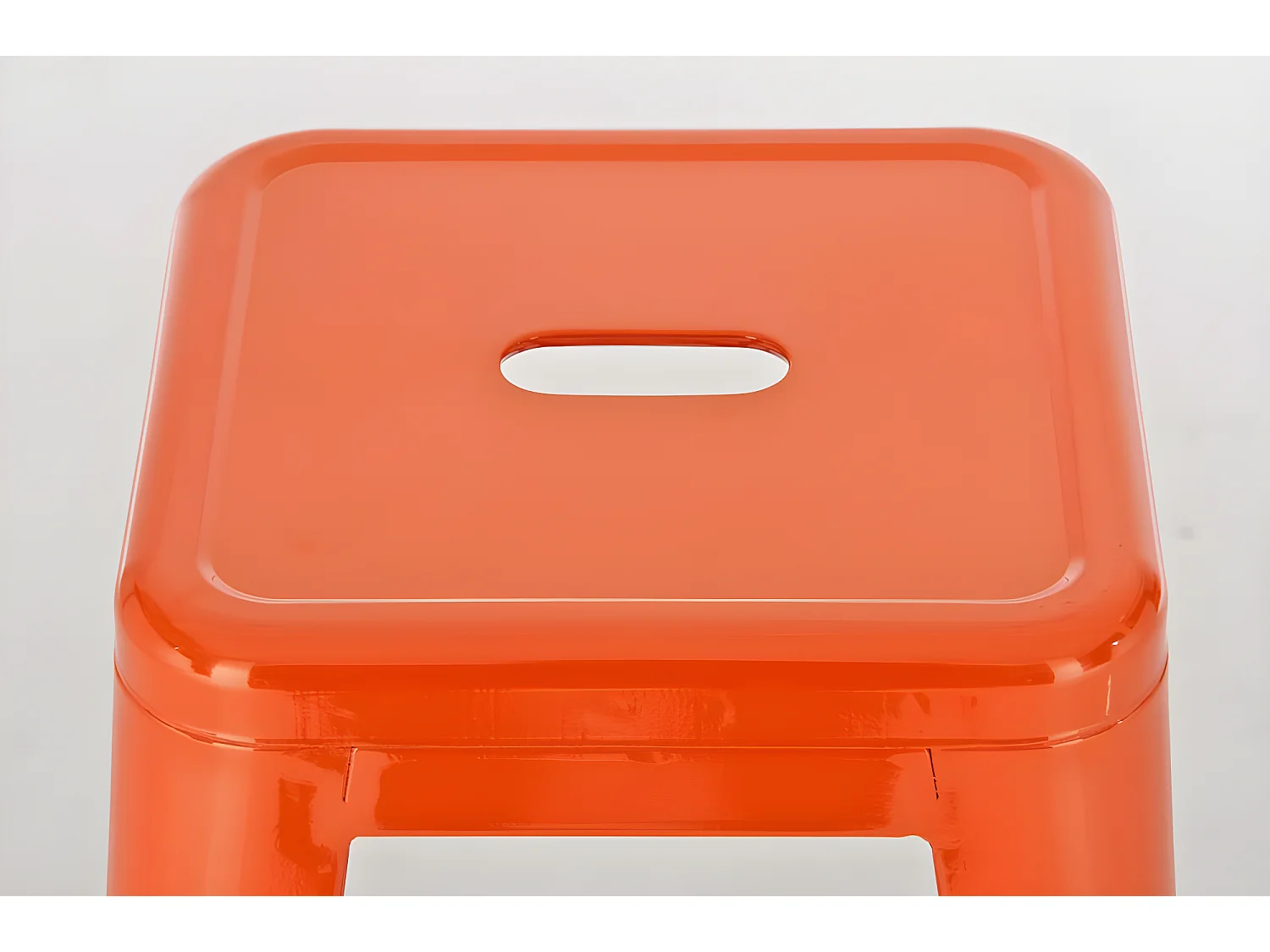 Lot de 2 tabourets métal argentée 43 x 43 x 77 cm TDB10120