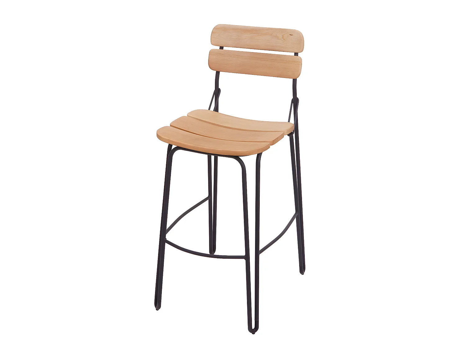 Lot de 2 tabourets métal marron 44 x 57 x 105 cm 04_0000148