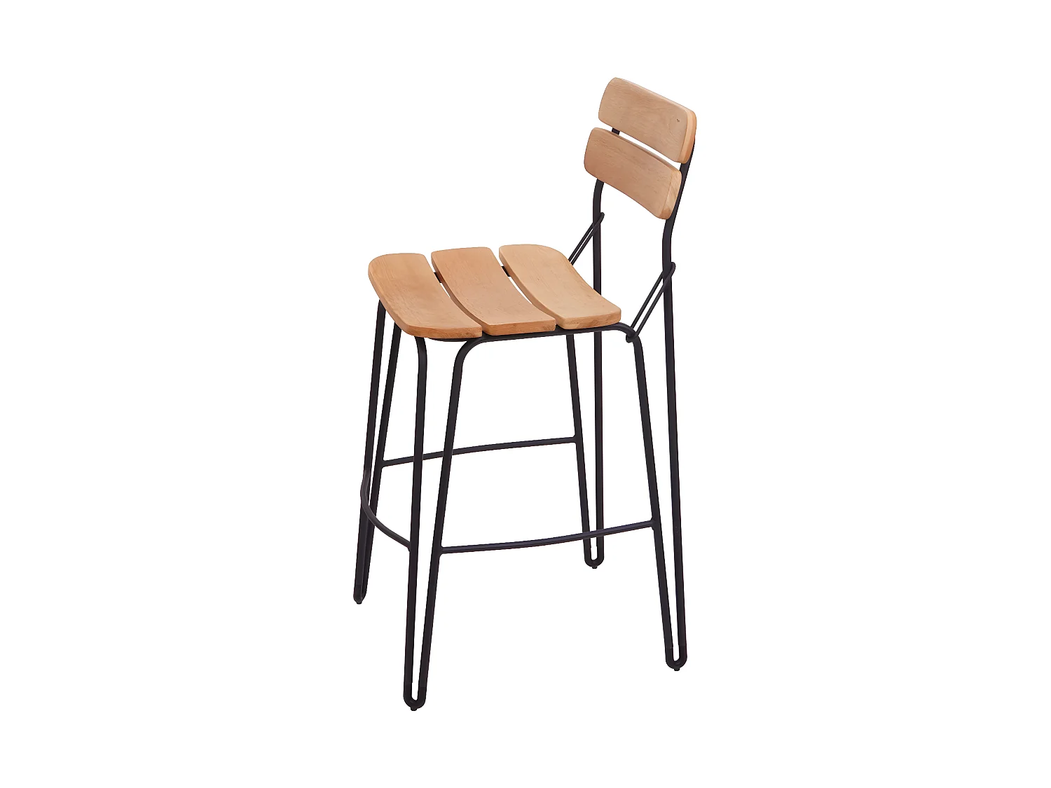 Lot de 2 tabourets métal marron 44 x 57 x 105 cm 04_0000148