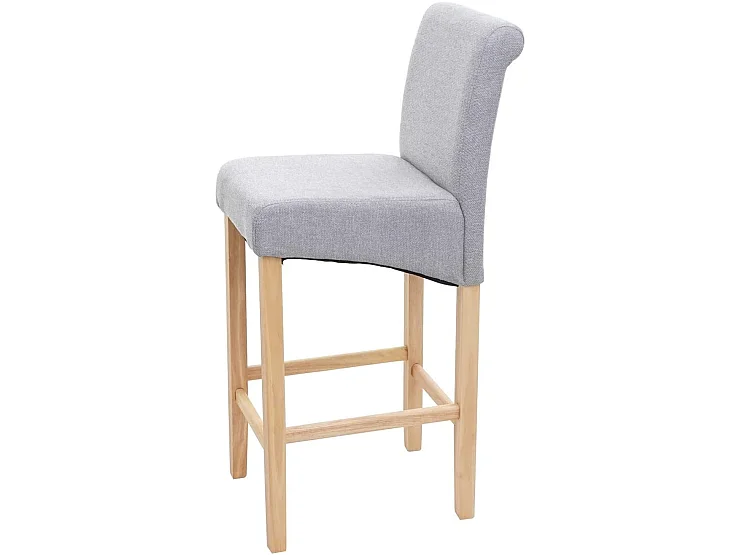 Lot de 2 tabourets tissu grise 39 x 53 x 105 cm TDB04073