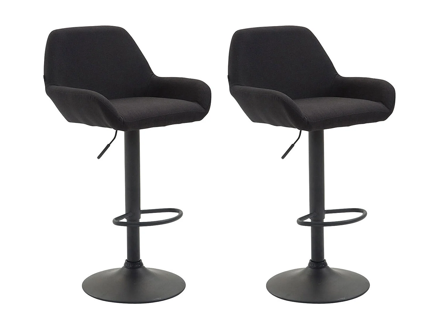 Lot de 2 tabourets métal argentée 51 x 52 x 89 cm TDB10229