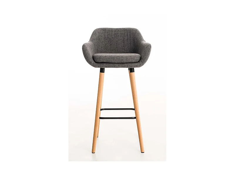 Lot de 2 tabourets tissu grise 55 x 46 x 99 cm 10_0000273