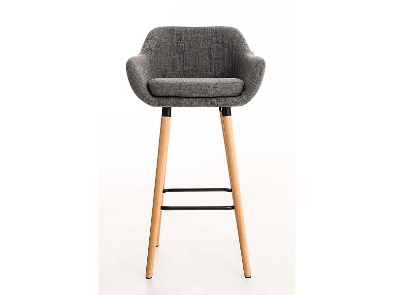 Lot de 2 tabourets tissu grise 55 x 46 x 99 cm 10_0000273