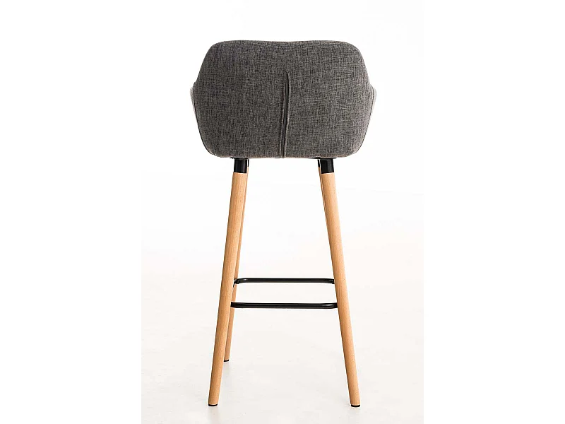 Lot de 2 tabourets tissu grise 55 x 46 x 99 cm 10_0000273