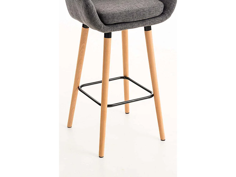 Lot de 2 tabourets tissu grise 55 x 46 x 99 cm 10_0000273