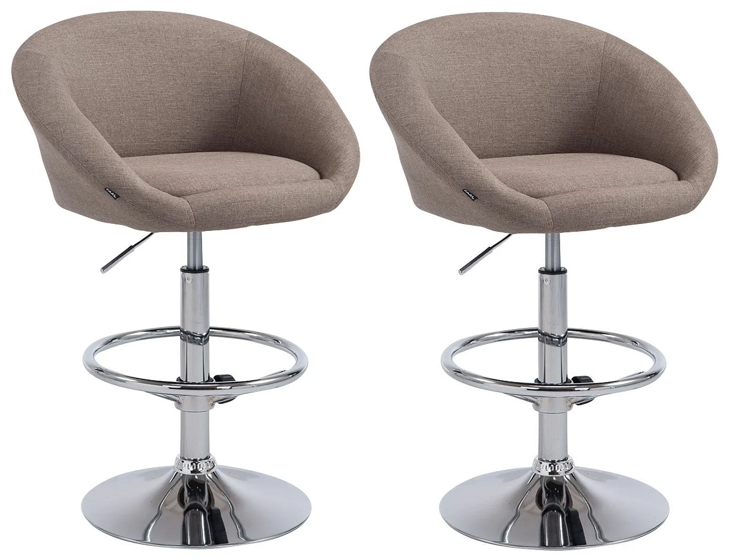 Lot de 2 tabourets tissu 51 x 55 x 106 cm TDB10057