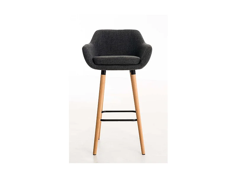 Lot de 2 tabourets tissu grise 55 x 46 x 99 cm 10_0000274