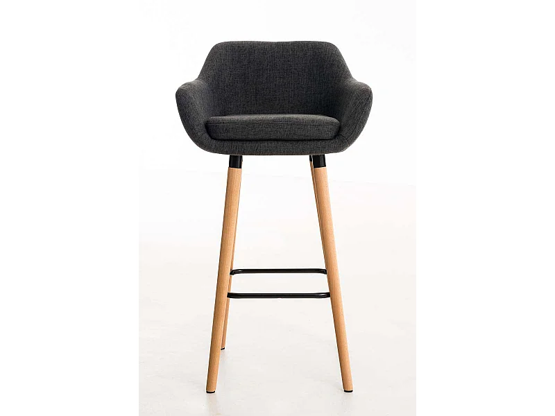 Lot de 2 tabourets tissu grise 55 x 46 x 99 cm 10_0000274