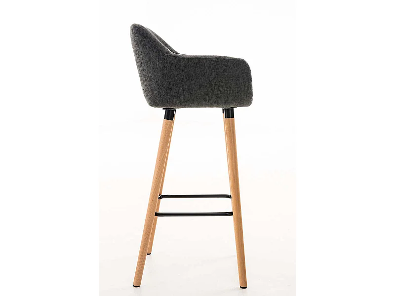 Lot de 2 tabourets tissu grise 55 x 46 x 99 cm 10_0000274