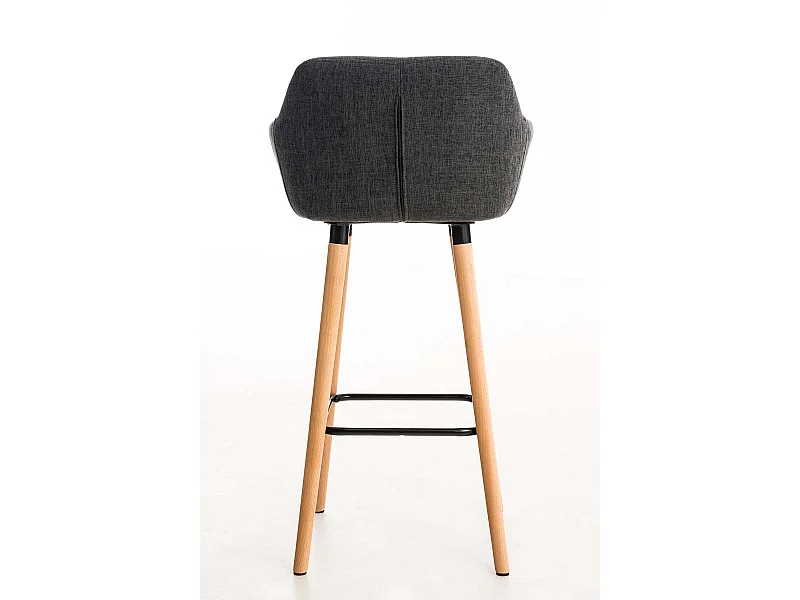 Lot de 2 tabourets tissu grise 55 x 46 x 99 cm 10_0000274