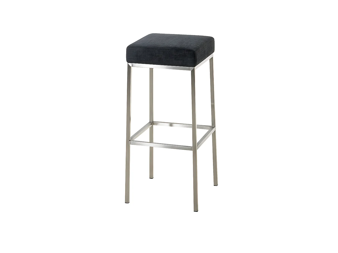Tabouret de bar rembourré argenté 37 x 37 x 85 cm 10_0000042