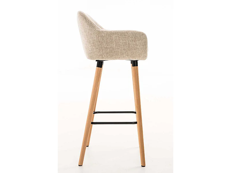 Lot de 2 tabourets tissu crème 55 x 46 x 99 cm 10_0000275