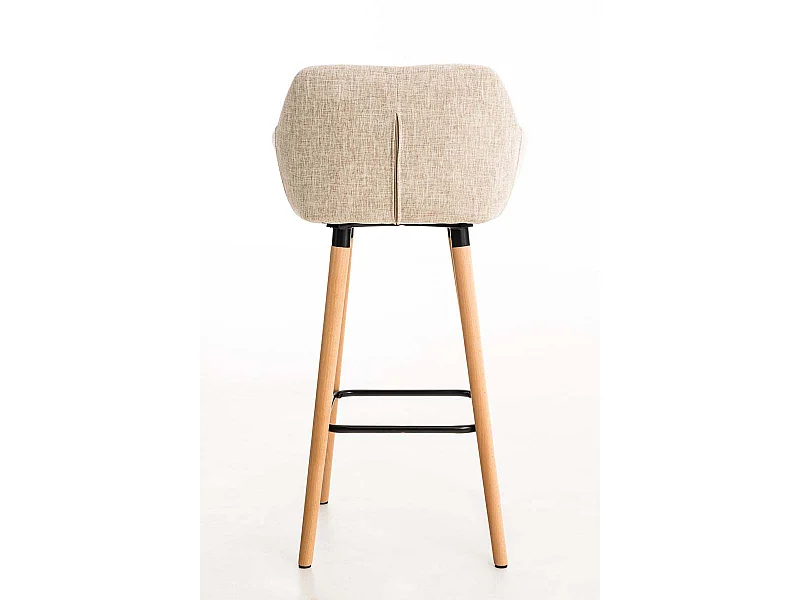 Lot de 2 tabourets tissu crème 55 x 46 x 99 cm 10_0000275