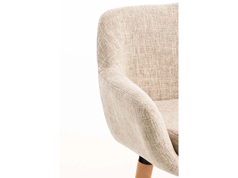 Lot de 2 tabourets tissu crème 55 x 46 x 99 cm 10_0000275