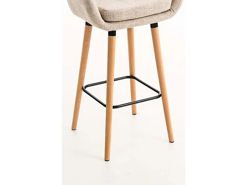 Lot de 2 tabourets tissu crème 55 x 46 x 99 cm 10_0000275