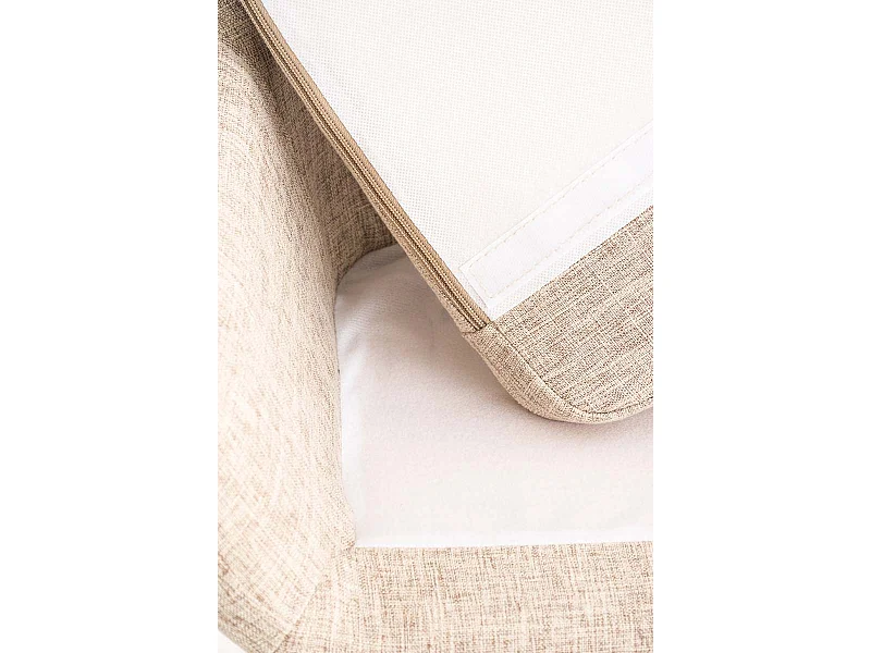 Lot de 2 tabourets tissu crème 55 x 46 x 99 cm 10_0000275