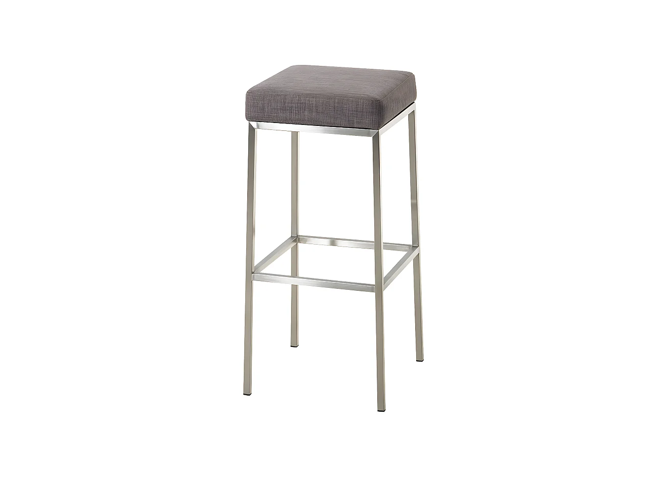 Tabouret de bar rembourré argenté 37 x 37 x 85 cm 10_0001077