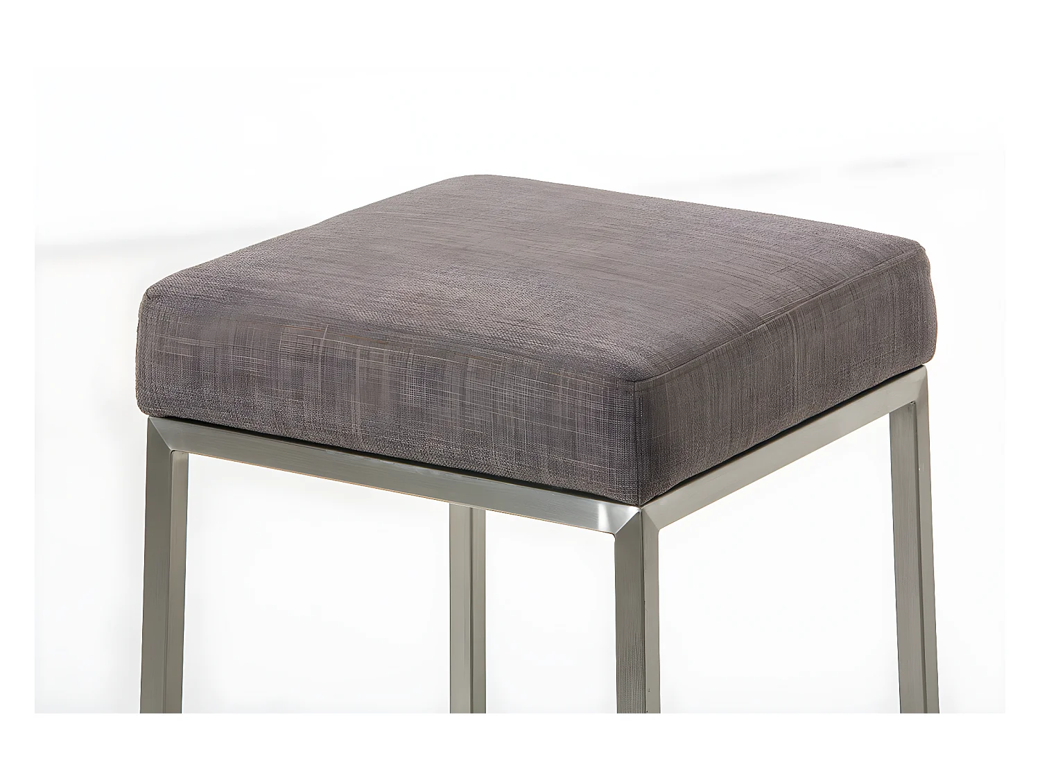 Tabouret de bar rembourré argenté 37 x 37 x 85 cm 10_0001077