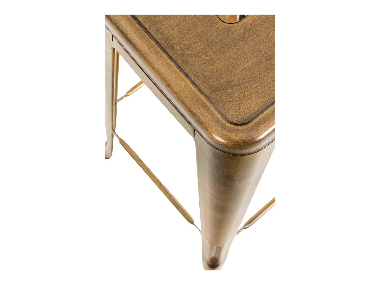 Lot de 4 tabourets métal argentée 43 x 43 x 77 cm 10_0000938