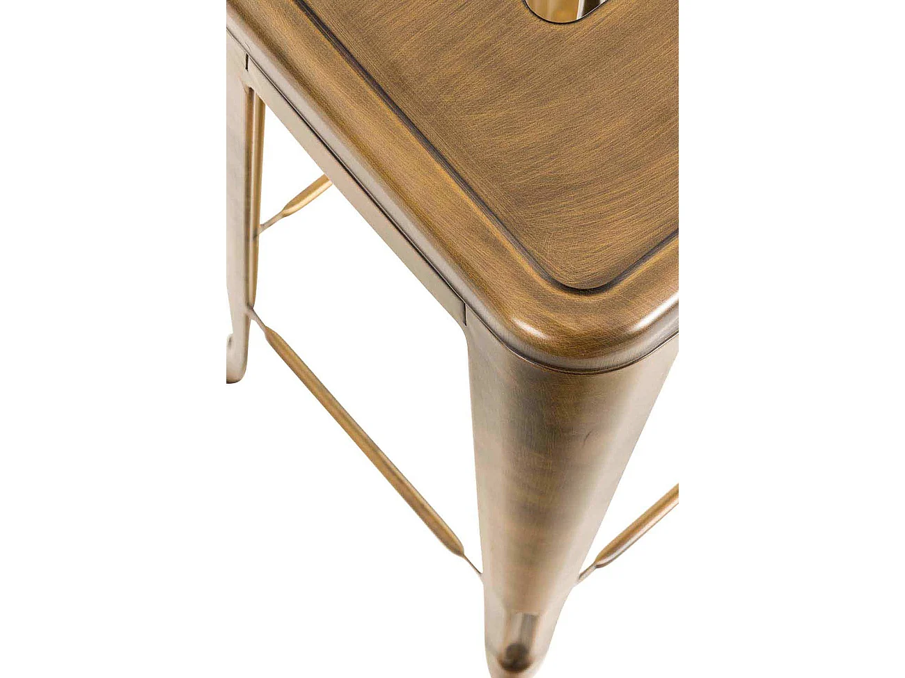 Lot de 4 tabourets métal argentée 43 x 43 x 77 cm 10_0000938