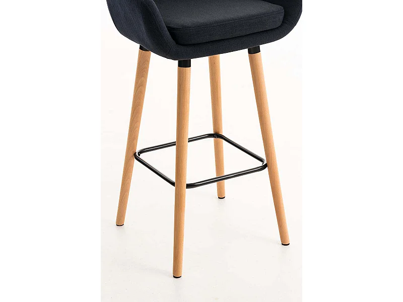 Lot de 2 tabourets tissu noire 55 x 46 x 99 cm 10_0000271